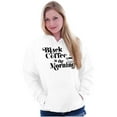 thumbnail image 3 of Black Coffee Morning First Caffeine Women Plus Size Graphic Pullover Hoodie Brisco Brands 5X, 3 of 4