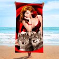thumbnail image 6 of XEOVHV Beach Towel, Dolphin Coral Reef Fish Sand Free Oversized Cool Beach Towel for Women Men Kids,Quick Dry Highly Absorbent Bath Towel for Swim/Surf/Bath/Pool,The Underwater World (28"x55"), 6 of 9