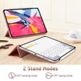 thumbnail image 3 of New iPad Pro 11 Case 2020 with Hard Back Cover -Transparent Lightweight Stand Case with Auto Sleep/Wake Feature ROSE GOLD, 3 of 8
