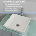 thumbnail image 3 of Goodyo 30" Gray Bathroom Vanity and Sink Combo MDF Wood Glass Top Heighten Cabinet w/Mirror Faucet and Drain, 3 of 8