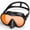 Black & Orange, variant on WELLIFE FESTIVE Pink Adult Swim Goggles with Nose Cover, Wide View Diving Mask No Leak Swimming Goggles for Men Women Youth