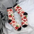 thumbnail image 5 of Pofeuu Tomatoes Print Crew Socks, Adult Running Hiking Socks for Youth and Adult, 5 of 6