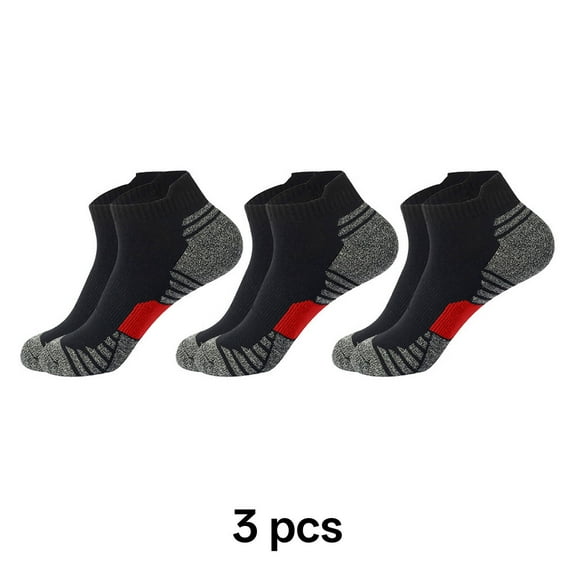 TELOLY Thermal Socks,Warm Socks Running Socks,Comfortable Fit Mens Ankle Socks,Black