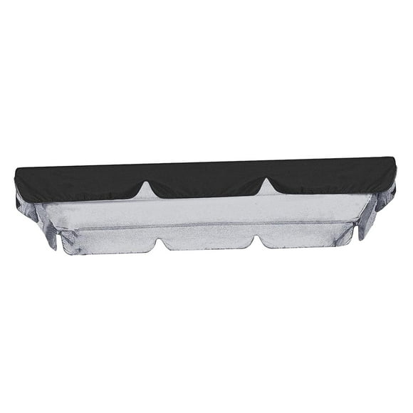 Decodeary Swing Top Covers Premium Polyester Canopy For HamMock Swing Easy Rinse With Water Top Awning Black 190x132x15cm