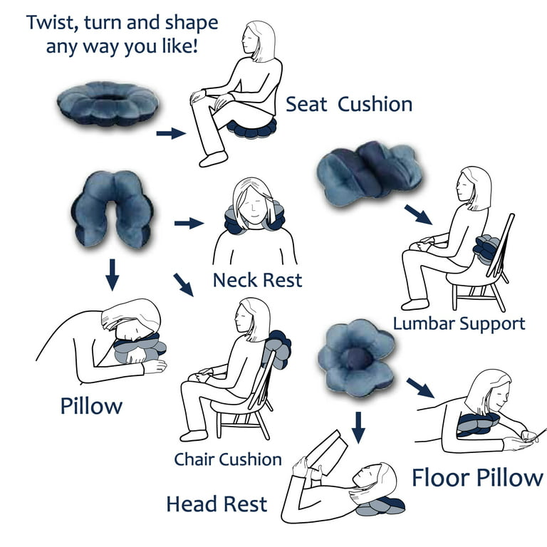 Lumbar Pillow for Cars: 4-Way Adjustable