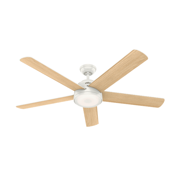 Hunter Wifi 60 Romulus Fresh White, 60 Ceiling Fan With Light Kit And Remote Control