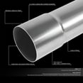 thumbnail image 2 of DNA Motoring 2Pcs 3" OD DIY Custom 18" Length Mild Steel Straight Exhaust Pipe Tubing, 2 of 6