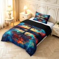 thumbnail image 2 of Homewish Tree Of Life Botanical Art Twin Comforter Sets,Watercolor Gradient Bedding Set,Black Reversible,2-Piece,1 Comforter and 1 Pillowcase, 2 of 7