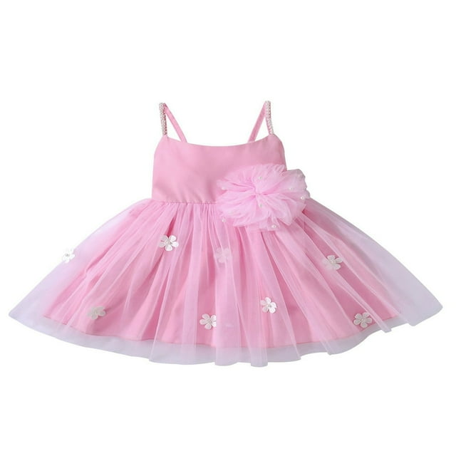 Robe en Tulle pour Tout-Petit Fille, Sans Manches, Tutu de Fête, Bal, Perles, Ligne A, Princesse