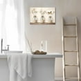 thumbnail image 3 of ZHONGYUTONG Rustic Kitchen Wall Art Butterfly Cotton Flower in Vase Picture Farmhouse Floral Canvas Prints Beige Botanical Artwork Bathroom Wall Decor (12.00" x 18.00"), 3 of 6