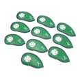 thumbnail image 1 of Four Leaf Clover Pattern 10 PCS Golf Club Top Covers, Water Proof PU Delicate Golf Iron Set Covers Suitable for Most Clubs, 1 of 7