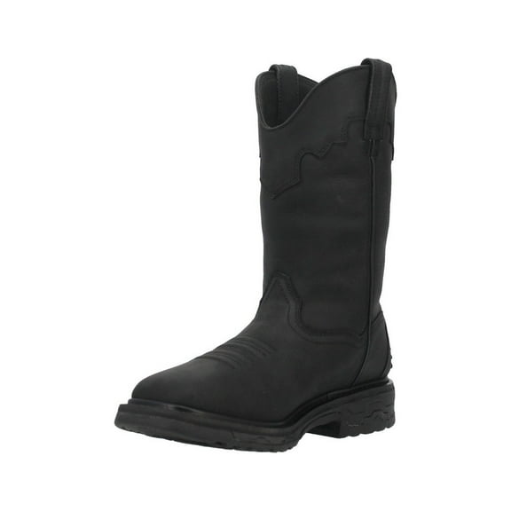 Dan Post Work Boots Mens 11" Shaft Pull On Collar Black DP69450