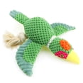 thumbnail image 2 of Flmtop Dogs Plush Cotton Rope Flying Bird Bite Teeth Cleaning Interactive Squeak Toy Green, 2 of 9