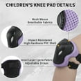 thumbnail image 2 of Glerc Kids Sports Helmet with Handguard & Kneepad for Age 8-16 Year Old Toddler and Child, M Size Purple, 2 of 4