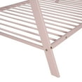 thumbnail image 7 of Metal Bed Frame Twin Size, Montessori Tent Bed Platform Bed with Sturdy Slats Support and Inclined Legs, Modern Playhouse Bed for Kids, Boys and Girls, Easy Assembly, Pink, 7 of 7
