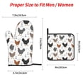 thumbnail image 2 of Naloa Retro Rooster Oven Mitts and Pot Holders 4 pcs Set, Cooking Baking Grilling Kitchen Oven Glove for Cooking, 2 of 6
