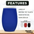 thumbnail image 2 of Tumbler Stemless Wine Glasses 16 oz. Set of 10, Bulk Pack - Perfect for Wine, Cocktails, Other Hot & Cold Beverages - Blue, 2 of 5