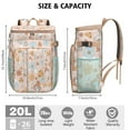 thumbnail image 3 of Botanical Mushroom Leakproof Cooler Backpack - 20L Insulated Soft Cooler Bag with Multiple Pockets for Picnic, Hiking & Travel, Lightweight Design, 3 of 6