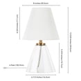 thumbnail image 5 of Evelyn&Zoe Makenna 13.62" Tall Mini Lamp with Fabric Shade, Clear Glass/White, 5 of 8