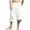 White, variant on ZVNAΖH Mens Below Knee 3/4 Pant Embroidery Loose Casual Pocket Drawstring Elastic-Waist Capris