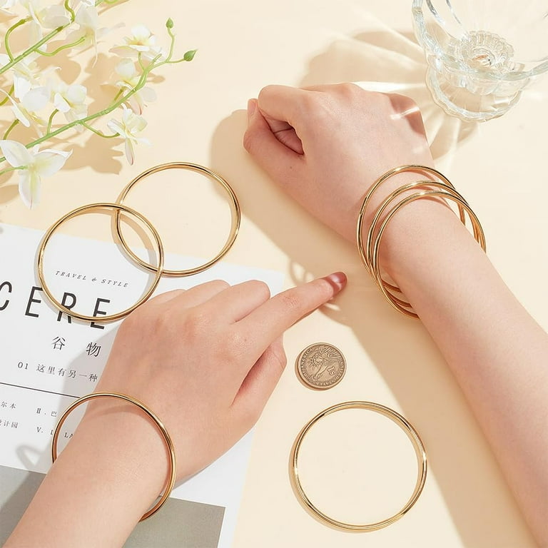 Gold Filled Bracelet Badu Gold Color Chunky Bangle Bracelet For