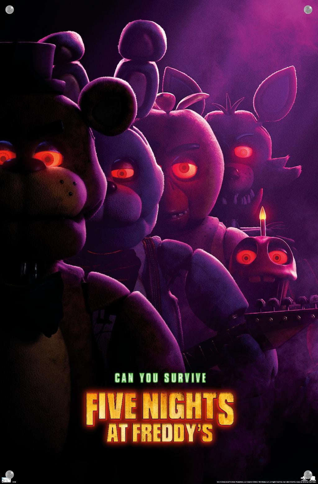 Five Nights at Freddy's Movie - Teaser One Sheet Wall Poster with Push Pins, 14.725" x 22.375"