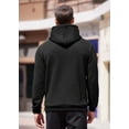 thumbnail image 3 of COOFANDY Men's Pullover Hoodies Plaid Jacquard Long Sleeve Drawstring Hipster Casual Hooded Sweatshirts with Kanga Pockets, 3 of 7
