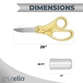 thumbnail image 2 of Crutello Ribbon Cutting Ceremony Kit 20" Giant Scissor Ribbons For Crafts, Sharp, Gold Handled Durable XL Giant Scissors, and 30 Feet of Oversized 4" Wide White Ribbon, 2 of 6