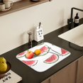 thumbnail image 5 of Yayeee Dish Drying Mat for Kitchen Counter 16" x 18" Microfiber Super Absorbent Coffee Decorative Pad, Watermelon Pattern, 5 of 9
