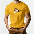thumbnail image 2 of USNSM Mens Funny 3D Printed T-Shirt Cute Graphic Tee Shirts Short Sleeve Crew Neck Casual Tops Yellow M, 2 of 5