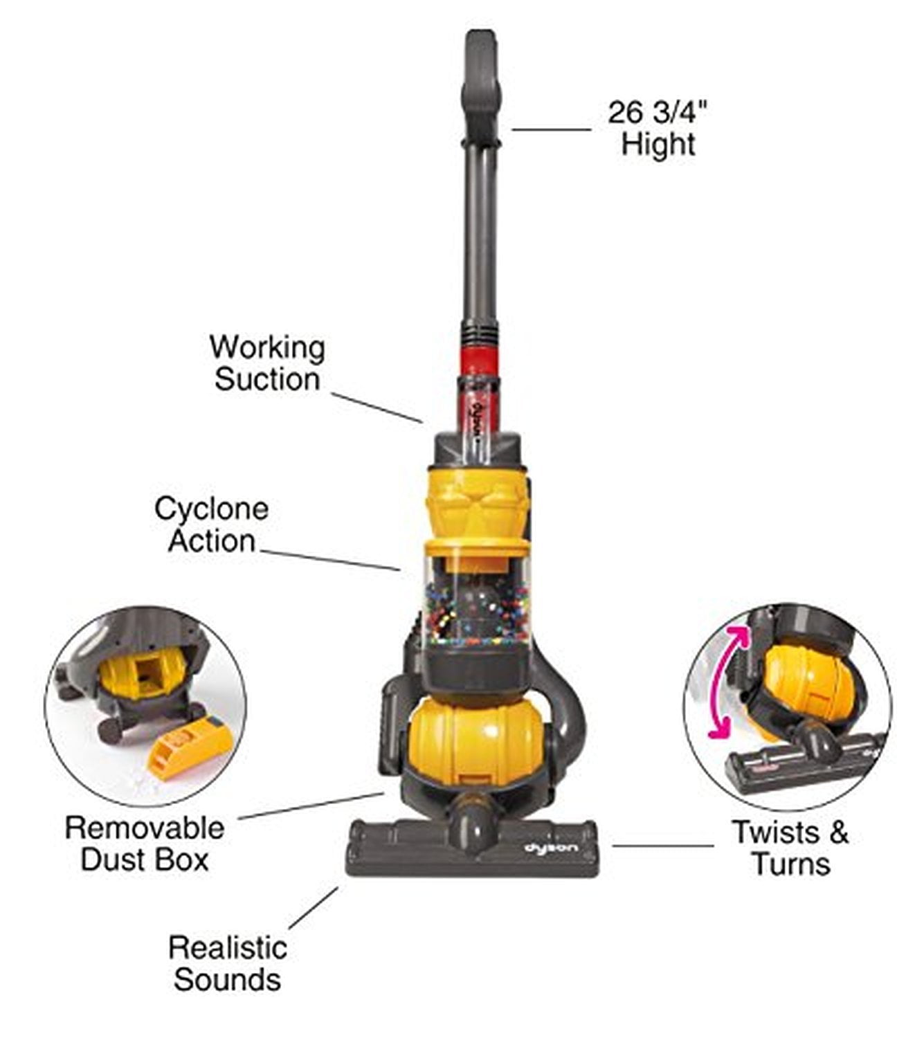 Toy Vacuum- Dyson With Real Suction and Sounds - Walmart.com
