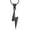 Black, variant on Cremation Jewelry Lightning Bolt Urn Necklace for Ashes for Men Women Stainless Steel Thunderbolt Ashes Holder Memorial Pendant