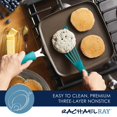 thumbnail image 4 of Rachael Ray Poêle à Griller/grille Antiadhésive, Carrée, 11 Pouces, Agave Bleu, 4 of 5
