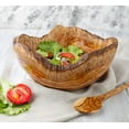 thumbnail image 2 of Forest Decor Olive Wood Fruit Bowls Handmade Centerpiece Bowl - Large Farmhouse Decorative Serving Bowl for Food, Salad, 2 of 4
