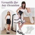 thumbnail image 7 of GIRACOA 8 Pairs Lace Ruffle Frilly Ankle Socks for Women, Ruffle Frilly Lolita Sock with A Laundry Bag(White), 7 of 7
