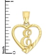 thumbnail image 3 of Golden Fire Solid 10k Gold Initial Heart Pendant - Personalized Jewelry Gifts for Women, 3 of 6