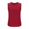 thumbnail image 6 of Olyvenn High Neck Tank Tops for Women Loose Fit Sleeveless Top Summer Clothes Womens Tunic Tops to Wear with Leggings Wine XL, 6 of 7