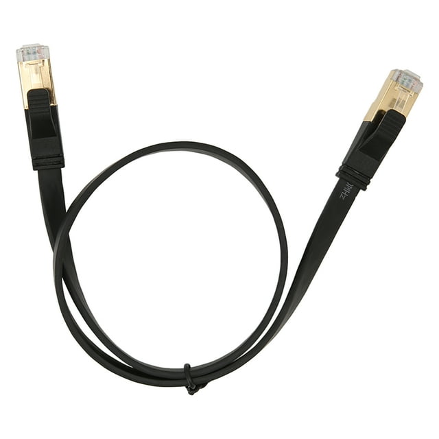Lan Cable, PVC Housing 40Gbps 2000Mhz Cat 8 Ethernet Cable 2 Helmets Black Color RJ45 Male Interface For Set Top Boxes For Showers