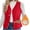 Red, variant on APEXFWDT Women's Fleece-Lined Cropped Vest Button-Down V-Neck Slim-Fit Vest Sleeveless Casual Coat for Layering,L,Beige