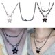 thumbnail image 2 of C Collares lindos de la sonrisa de la estrella del color plateado para el colgante dulce y lindo de las mujeres, 2 of 5