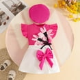 thumbnail image 5 of Gibobby Toddler Kids Baby Girls Summer Sets Cute Printed Short-sleeved T-Shirt and Shorts Loose Comfortable 2 Piece Outfits,18-24 Months,Hot Pink, 5 of 7