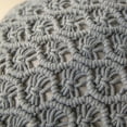 thumbnail image 3 of Phantoscope 100% Cotton Handmade Crochet Woven Boho with Tassels Series Decorative Throw Pillow, 16" x 16" Round, Gray, 1 Pack, 3 of 6