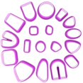 thumbnail image 3 of Earring Making Kits 18Set Polymer Clay Cutters Ideal For Artists And Hobbyists Purple Plastic Shape Cutting, 3 of 5