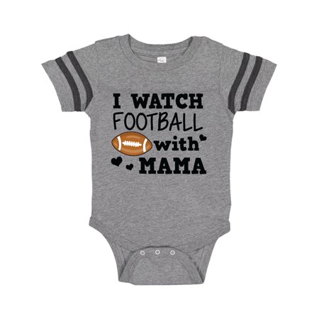 

Inktastic I Watch Football with My Mama Gift Baby Boy Bodysuit