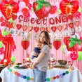 thumbnail image 5 of Strawberry 1st Birthday Decorations, include Sweet One Banner, Monthly Photo Banner, Strawberry ONE Honeycomb Centerpiece, Cake Toppers, Balloons for Girls Sweeties Baby First Birthday Party Supplies, 5 of 7