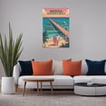thumbnail image 5 of Vintage Travel Poster Wall Art Progreso Beach Merida Mexico Retro Coastal Decor Mid Century Style Ocean Pier Wall Print Canvas Poster, 5 of 8
