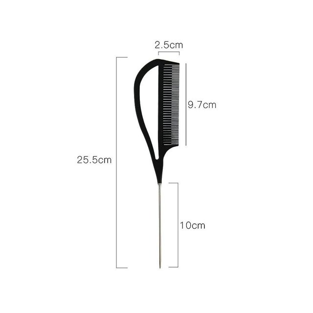 Cepillo para teñir el cabello Peine para el cabello liso Pin de metal de dientes finos Banban antiestático ZefeiWu 8390606365866