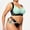Green, variant on 2 Packs Plus Size High Support Sports Bra Fixed Cup Anti-Sag Wirefree Push-up Tank Top for Workout