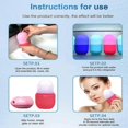 thumbnail image 5 of Herramienta de contorno y lifting para el cuidado de la piel, bandejas de silicona para cubitos de hielo, bolas de hielo, masajeador facial, rodillo facial para reducir el acné, morado, 5 of 5