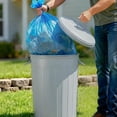 thumbnail image 2 of Plexon 20 Gallon Metal Trash Can with Lid Outdoor Large Trash Bin Steel Garbage Can for Garage Patio Farmhouse Bucket Bird Seed Storage Can Heavy Duty Round Container, 2 of 9